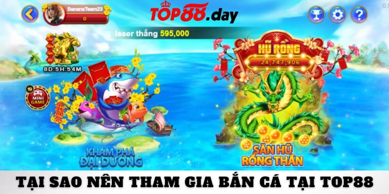 Tại sao nên chơi bắn cá tại Top88