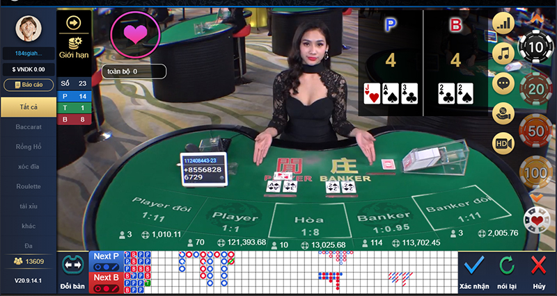 Cách chơi Baccarat Top88 và 3 mẹo cân vốn luôn có lãi