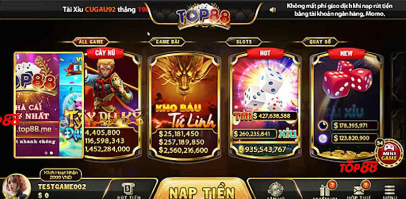 Top 10 game tài xỉu nhiều người chơi nhất 2023