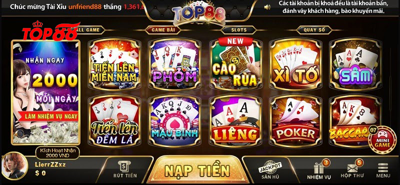 Hướng dẫn tải game bài đổi đổi thưởng Top88 về điện thoại nhanh chóng 