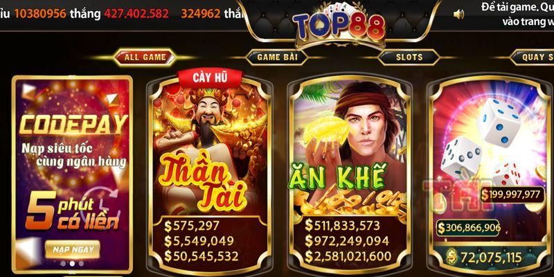 Những lý do khiến anh em cược thủ nên lựa chọn chơi tại cổng game Top88